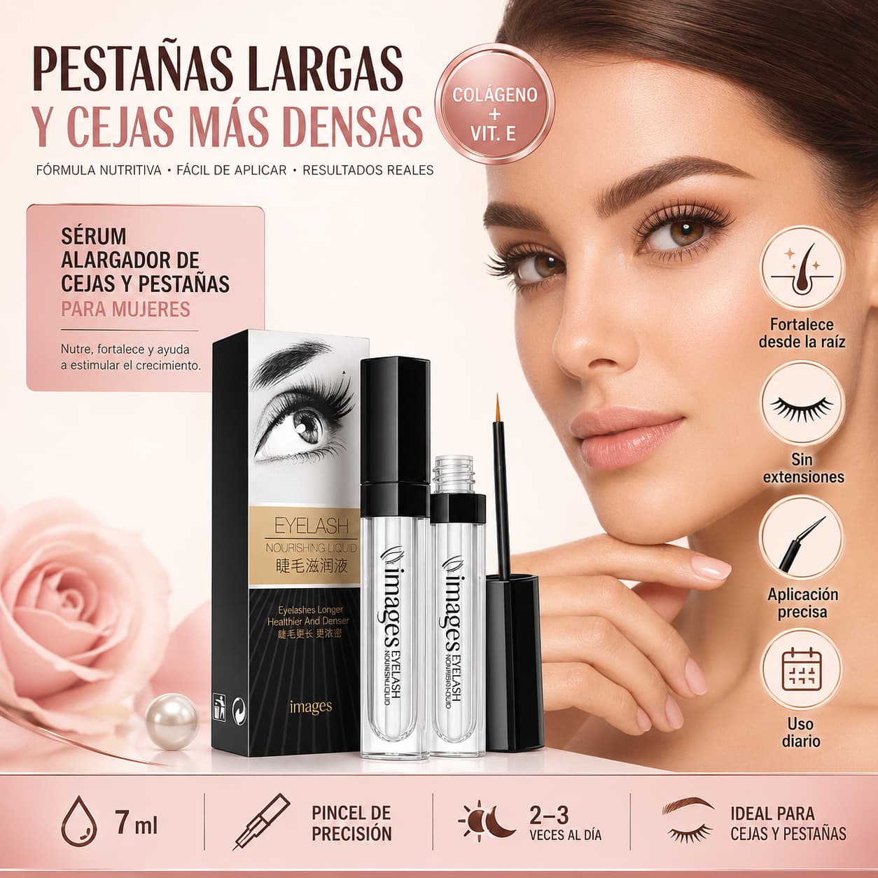 Sérum Potenciador de Pestañas y Cejas 2 en 1