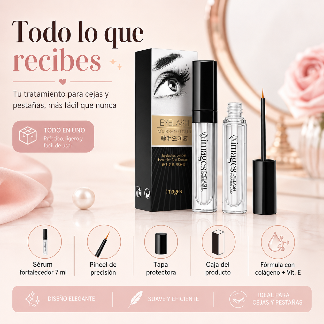 Serum Alargador cejas pestaña crecimient