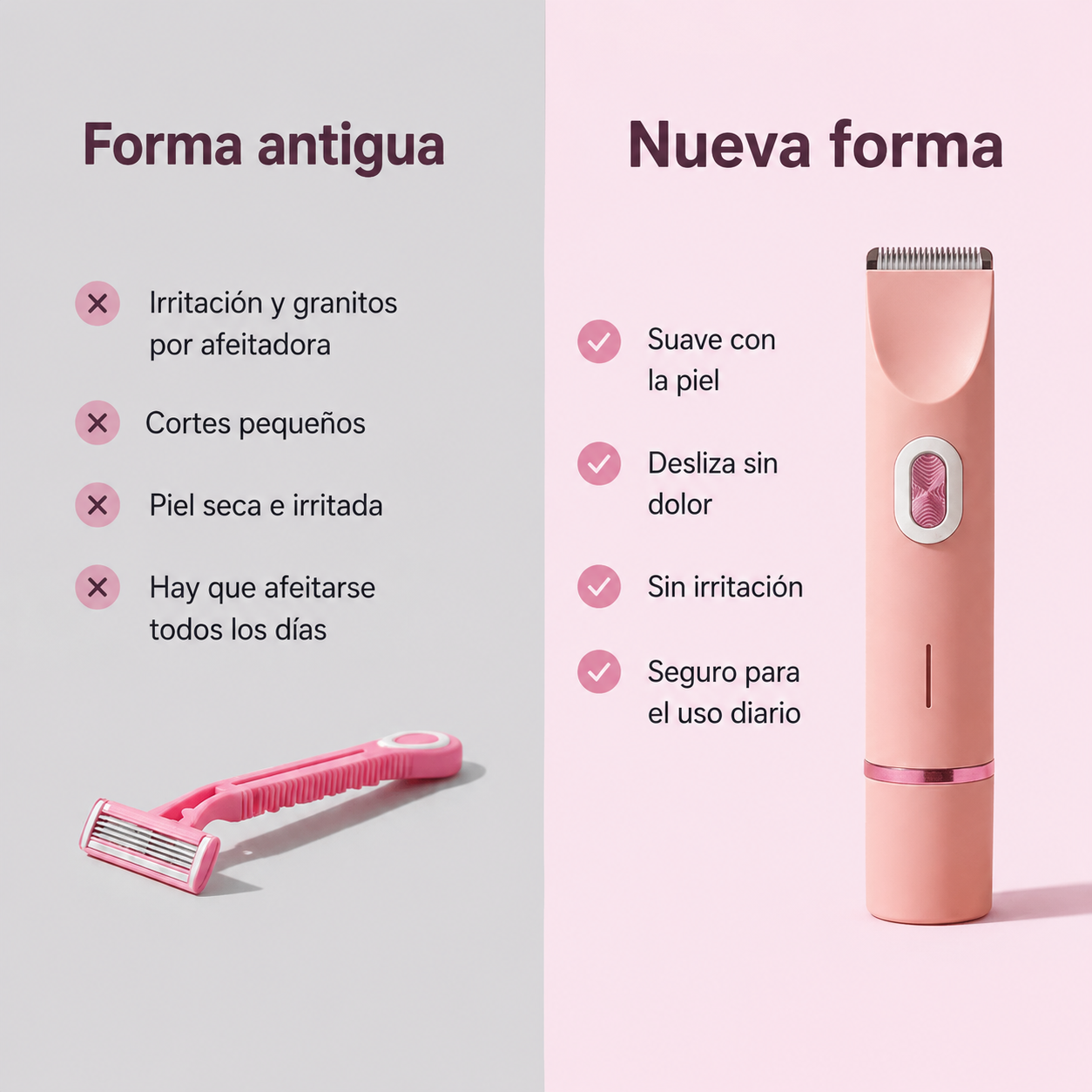 Rasuradora Femenina Vello Intimo Tiktok