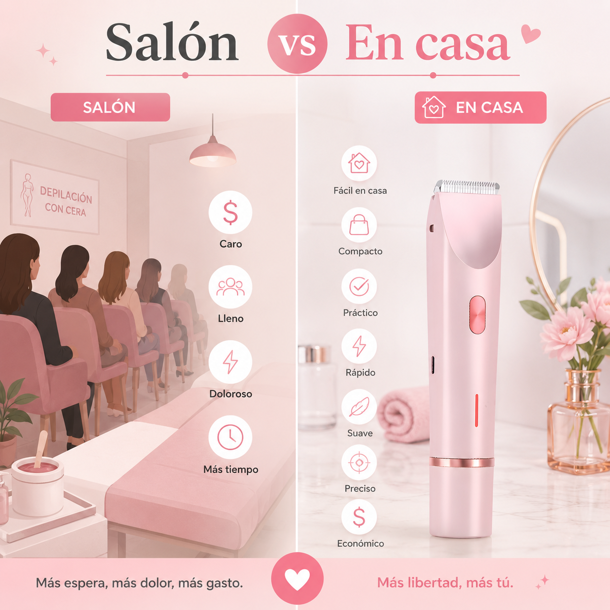 Rasuradora Femenina Vello Intimo Tiktok